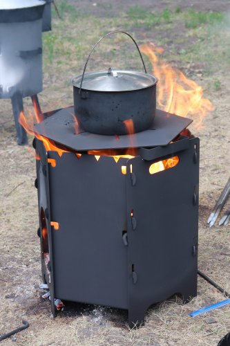 детальное фото печь стэн мангал-казан разборный с сумкой в интернет-магазине Дачный Эксперт